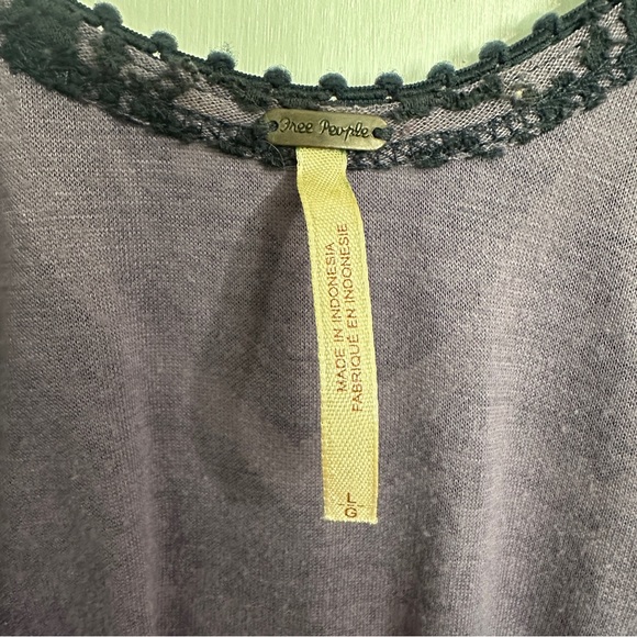 Free People Purple Long Sleeve dress with Navy, Velvet Paisley - Picture 8 of 8